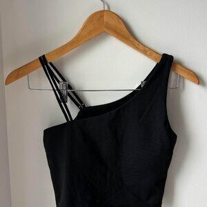 BuffBunny Asymmetrical Bra Top in Black Small